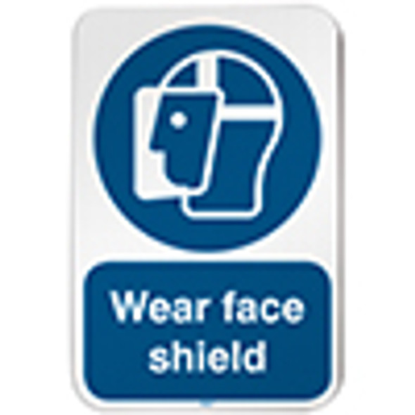 ISO Safety Sign - Wear face shield