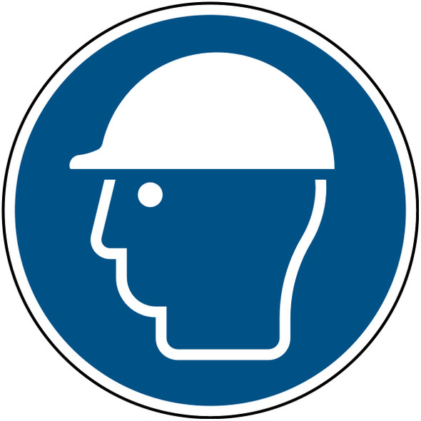 ISO Safety Sign - Wear head protection
