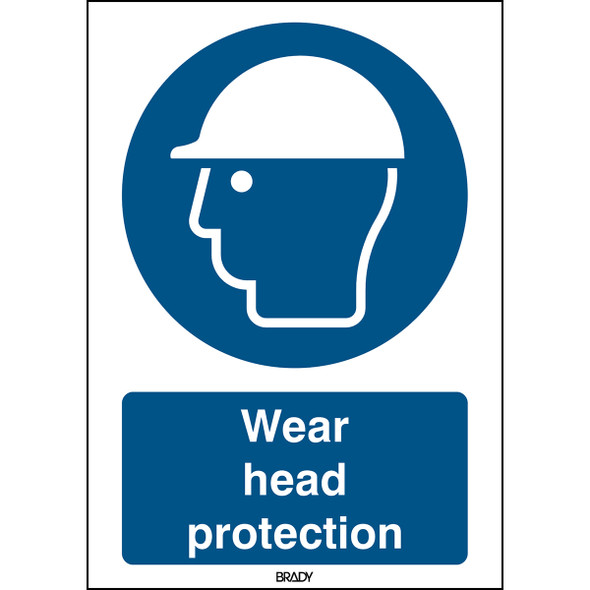 ISO Safety Sign - Wear head protection