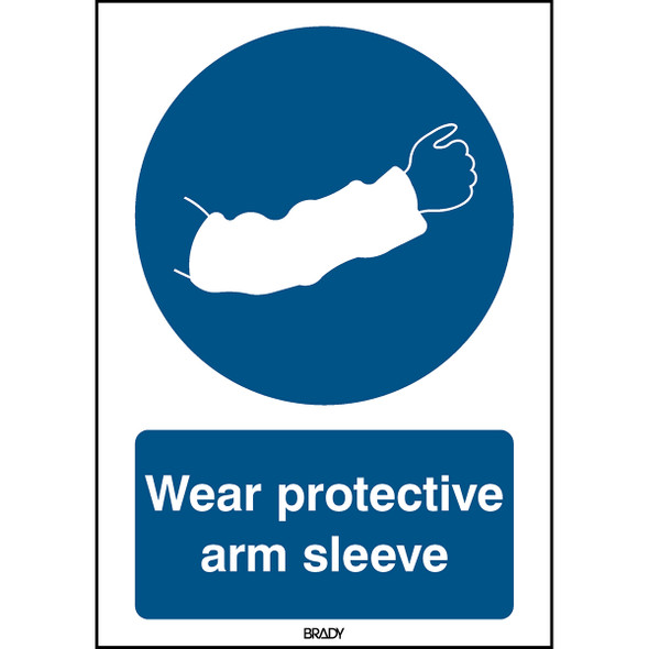ISO Safety Sign - Wear protective arm sleeve