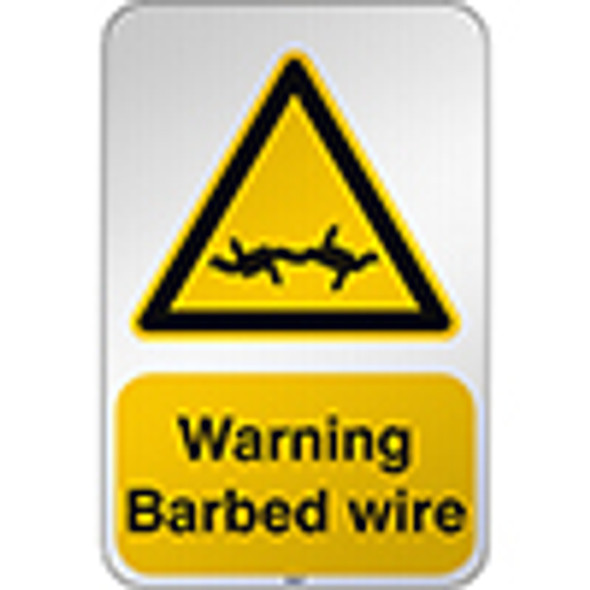 ISO Safety Sign Warning Barbed wire