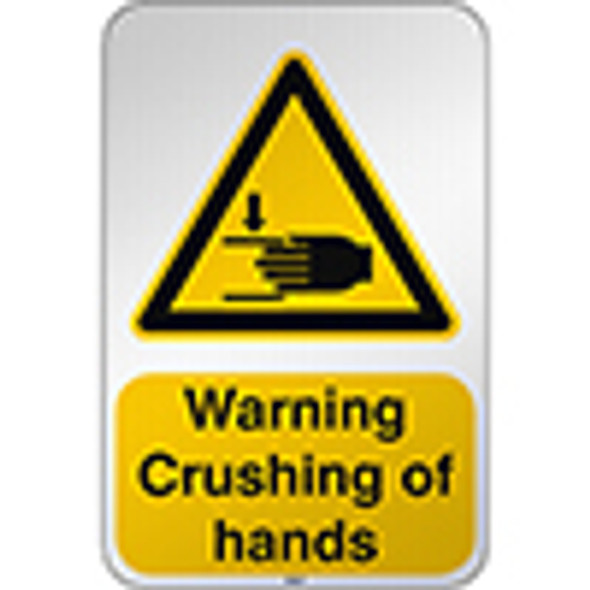 ISO Safety Sign Warning Crushing of hands