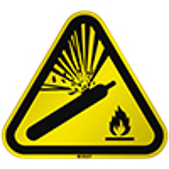 ISO Safety Sign Warning Pressurized cylinder