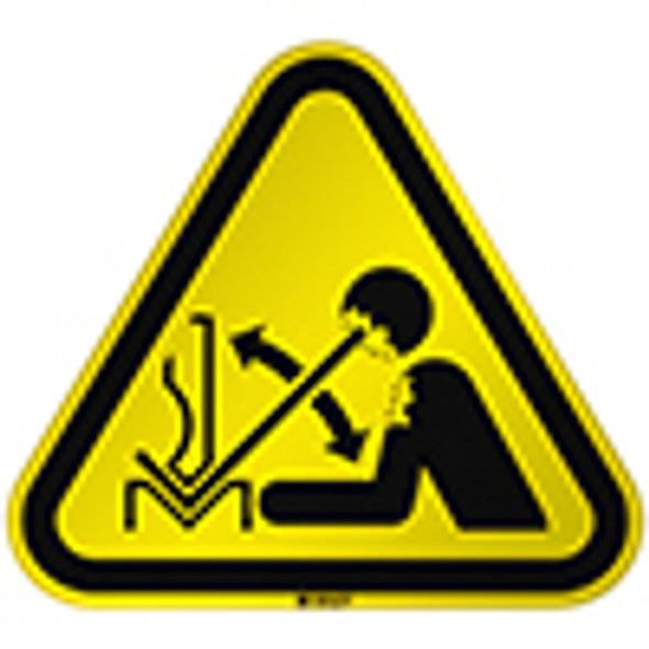 ISO Safety Sign Warning Rapid movement of workpiece in press brake