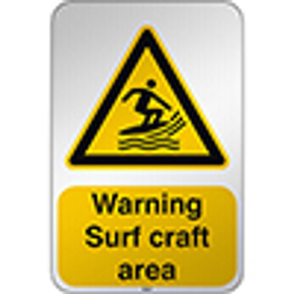 ISO Safety Sign Warning Surf craft area