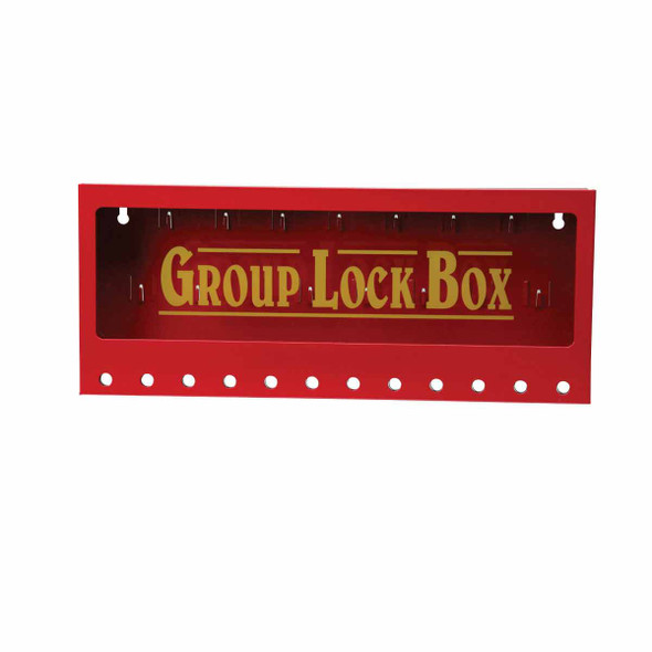 Metal wall-mounted group lockout boxes