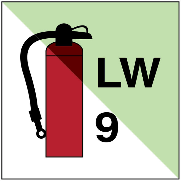 Portable fire extinguisher LW9 - IMO