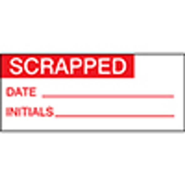 Quality Control labels - Scrapped