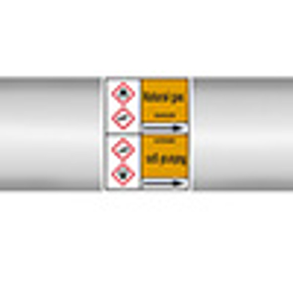 Roll form linerless Pipe Markers, with pictograms - Gas - Natural gas