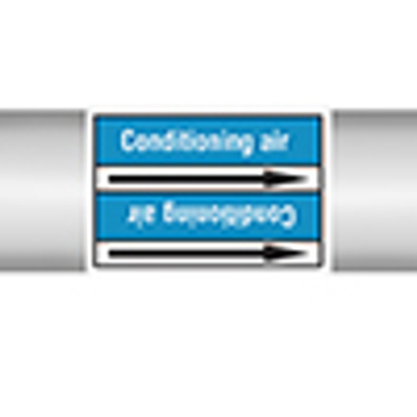 Roll form linerless Pipe Markers, without pictograms - Air - Conditioning air