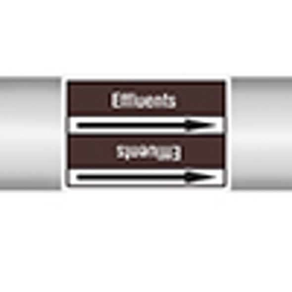 Roll form linerless Pipe Markers, without pictograms - Flammable/Non-Flammable Liquids/Oils - Effluents