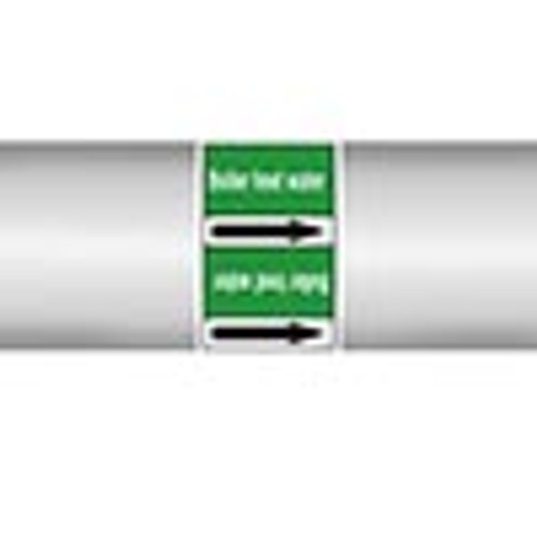 Roll form linerless Pipe Markers, without pictograms - Water - Boiler feed water