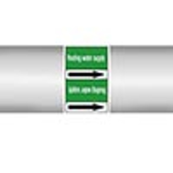 Roll form linerless Pipe Markers, without pictograms - Water - Heating water supply