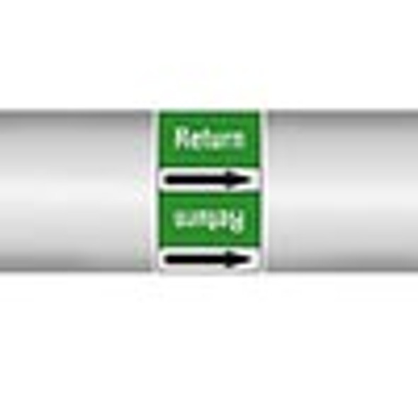 Roll form linerless Pipe Markers, without pictograms - Water - Return