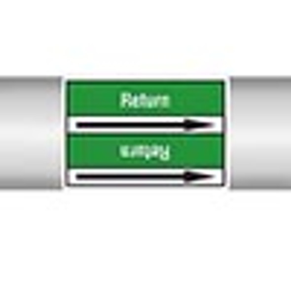 Roll form linerless Pipe Markers, without pictograms - Water - Return