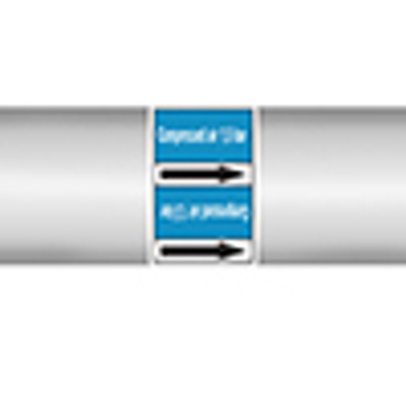 Roll form Pipe Markers with liner, without pictograms - Air - Compressed air 1.5 bar