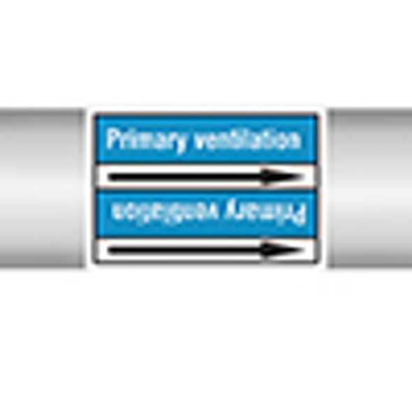 Roll form Pipe Markers with liner, without pictograms - Air - Primary ventilation