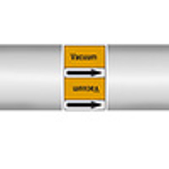 Roll form Pipe Markers with liner, without pictograms - Gas - Vacuum