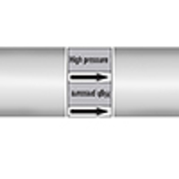 Roll form Pipe Markers with liner, without pictograms - Steam - High pressure