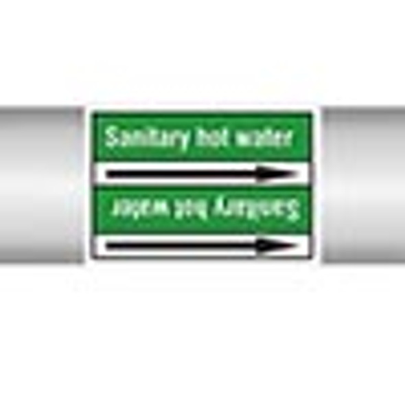 Roll form Pipe Markers with liner, without pictograms - Water