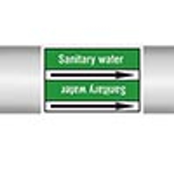 Roll form Pipe Markers with liner, without pictograms - Water