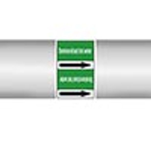 Roll form Pipe Markers with liner, without pictograms - Water - Demineralised hot water