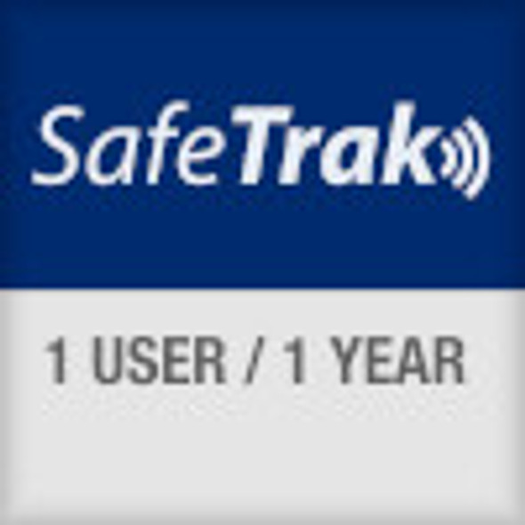 SafeTrak Subscription allowing access to the cloud system for 1 user for 1 year