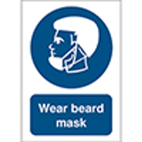 Safety Sign - Wear beard mask