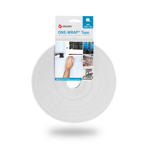 VELCRO® ONE-WRAP® tape 16mm x 25m white