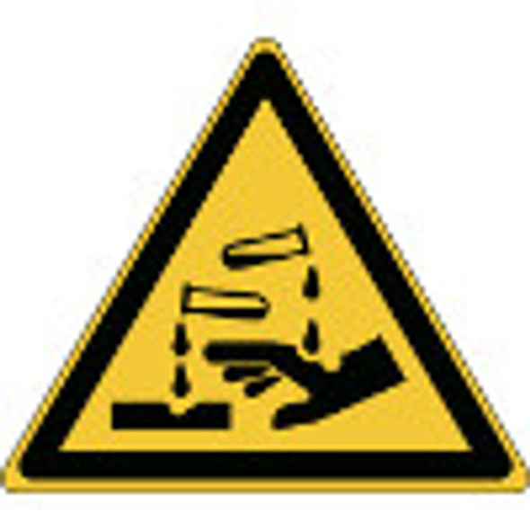 Warning; Corrosive substance - ISO 7010