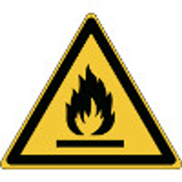 Warning; Flammable materials - ISO 7010