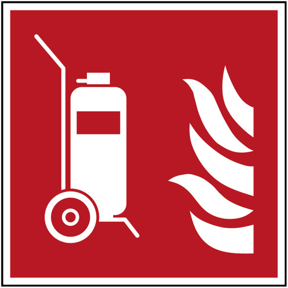 Wheeled fire extinguisher - ISO 7010