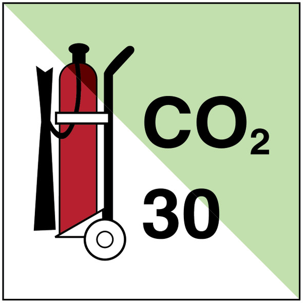 Wheeled fire extinguisher CO2/30 - IMO