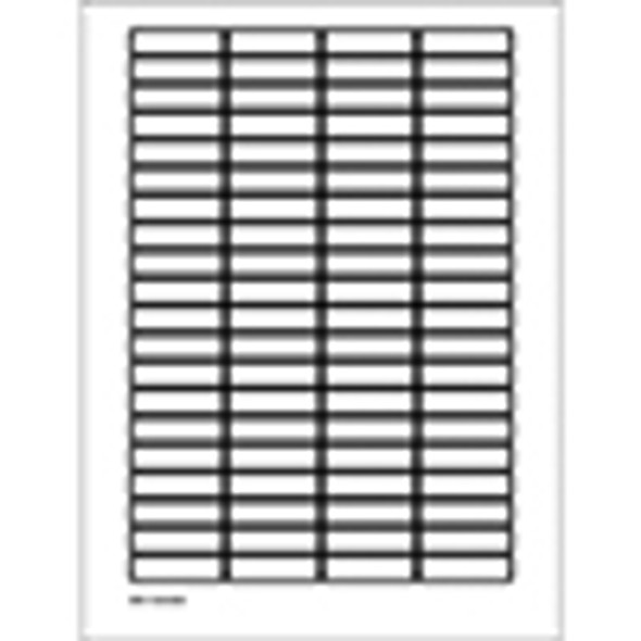 Blank Write-On Labels on sheets - White with border