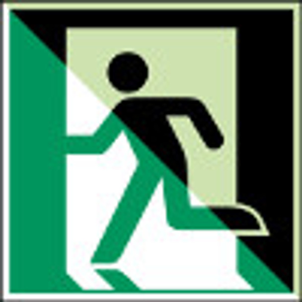 Glow-in-the-dark safety sign