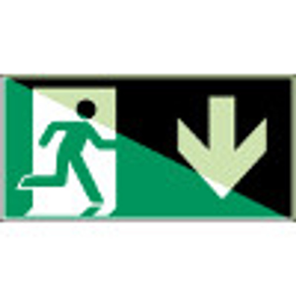 Glow-in-the-dark safety sign