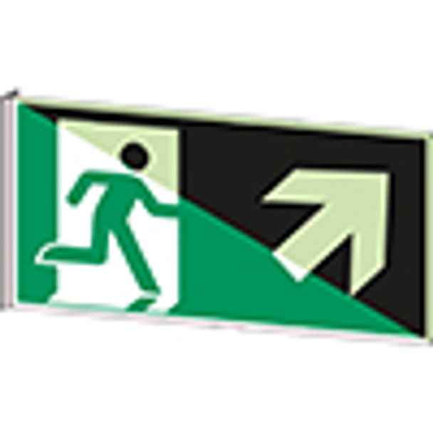 Glow-in-the-dark safety sign