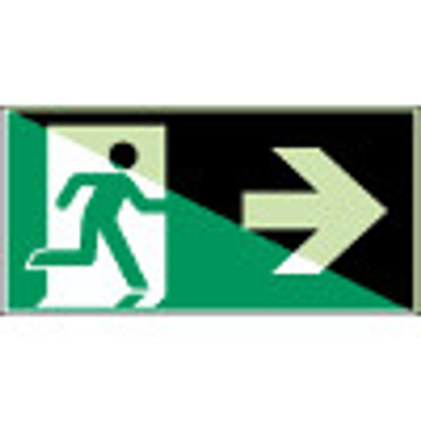 Glow-in-the-dark safety sign