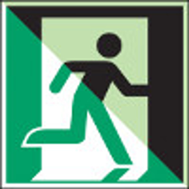 Glow-in-the-dark safety sign