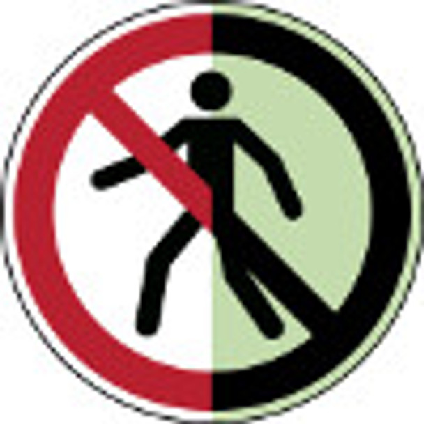 Glow-in-the-dark safety sign