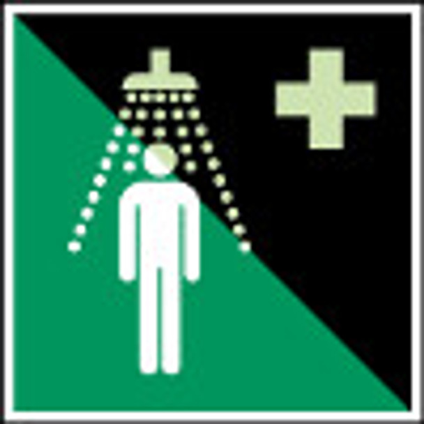 Glow-in-the-dark safety sign