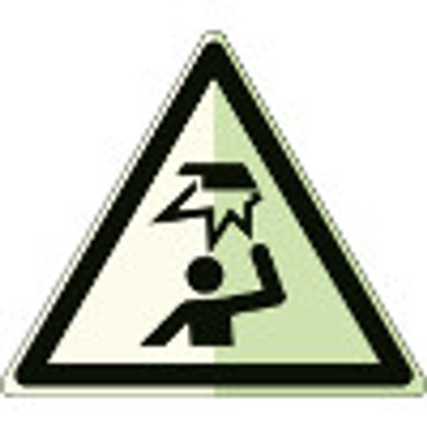 Glow-in-the-dark safety sign