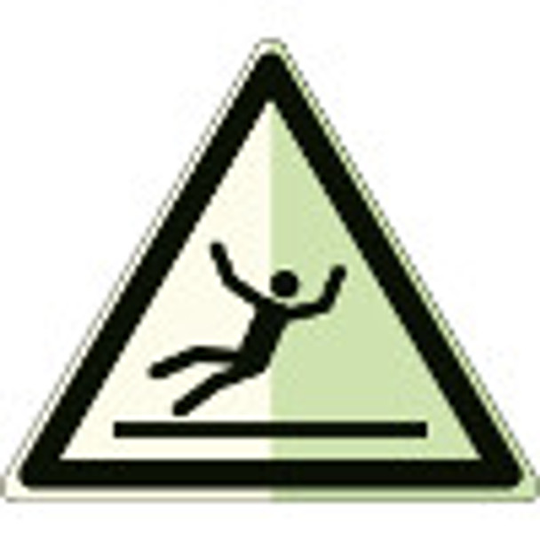 Glow-in-the-dark safety sign