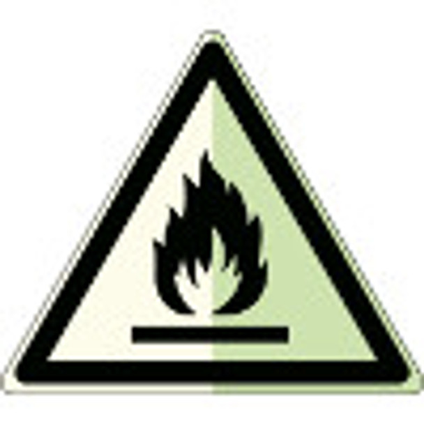 Glow-in-the-dark safety sign