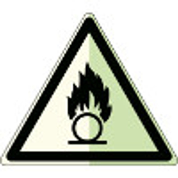 Glow-in-the-dark safety sign