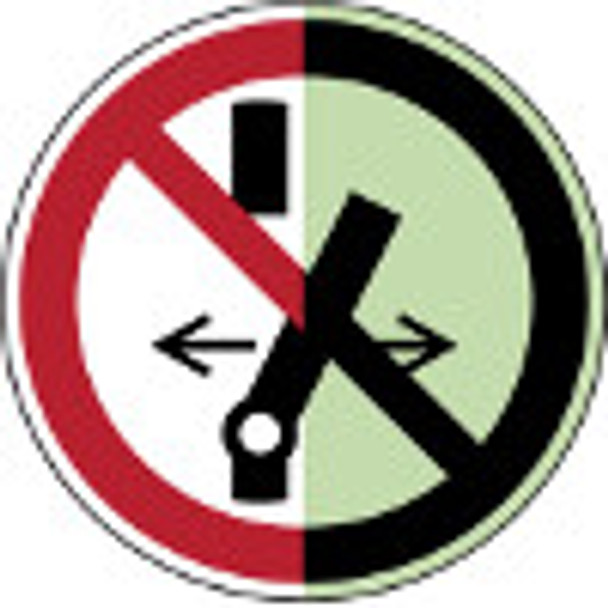 Glow-in-the-dark safety sign