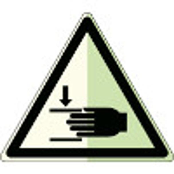 Glow-in-the-dark safety sign