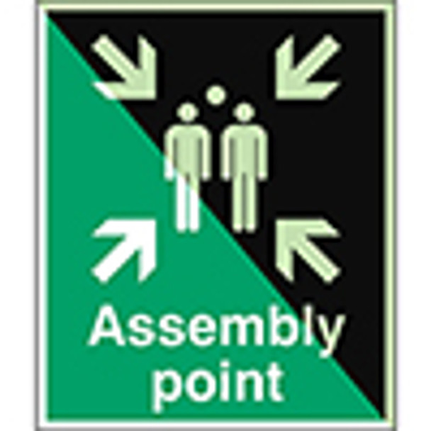 Glow-in-the-dark safety sign - Assembly point