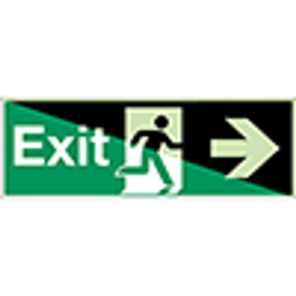 Glow-in-the-dark safety sign - Exit