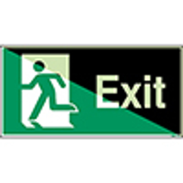 Glow-in-the-dark safety sign - Exit